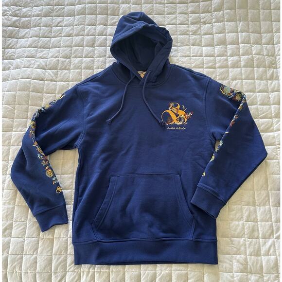 SCOTCH SODA Mens Hoodie Relaxed Fit Fleece Graphic Athleisure Casual SMALL - Picture 1 of 14